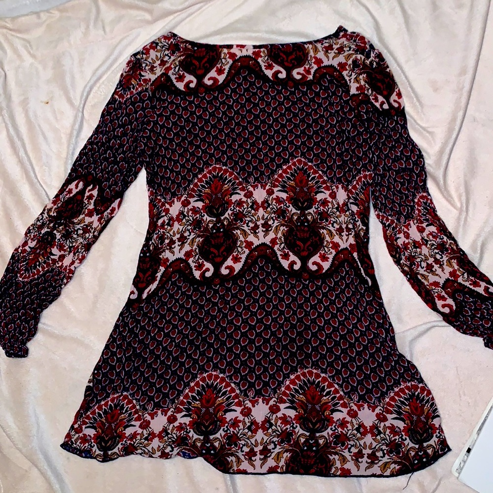 charlotte Russe BoHo long sleeved midi dress